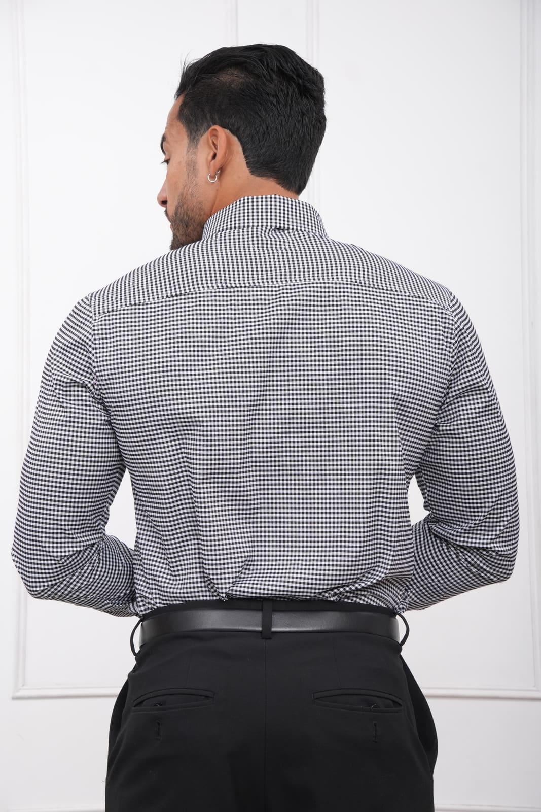 Camisa cuadros vichy color Negro · foto 6