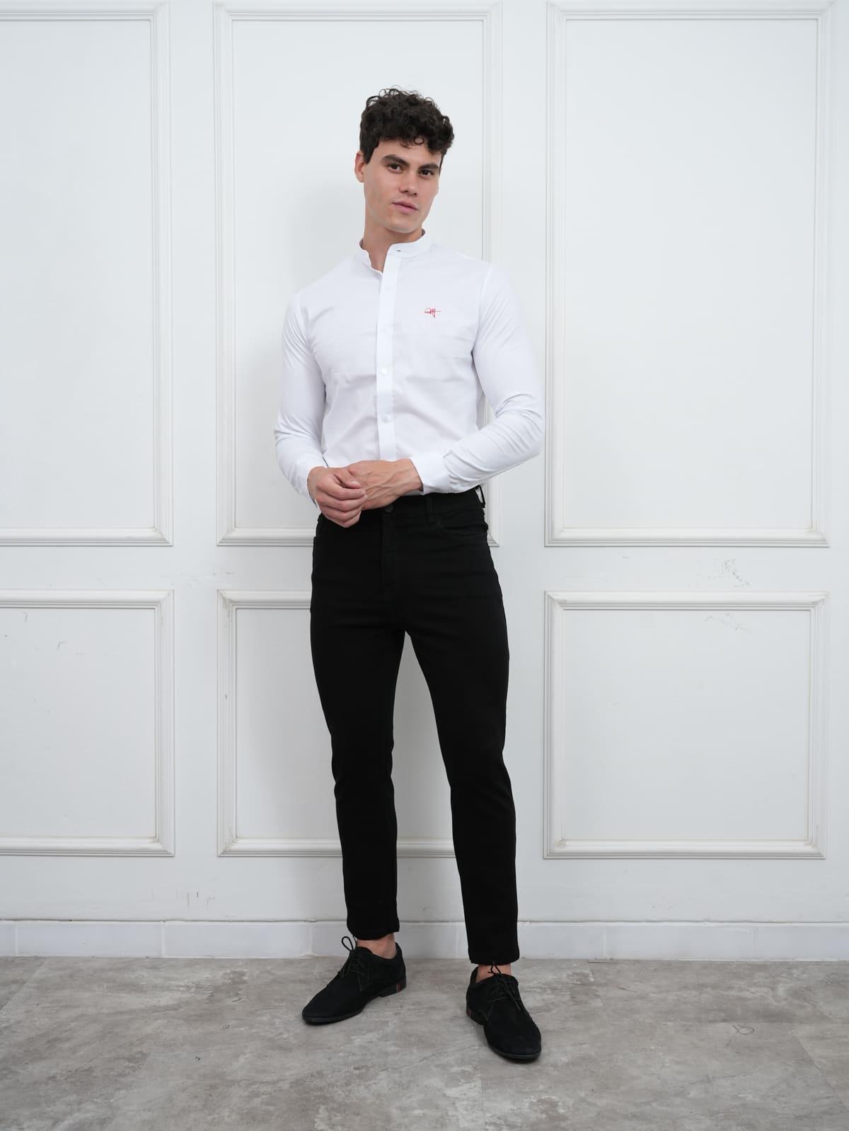 Camisa Nerú color entero color Blanco · foto 3