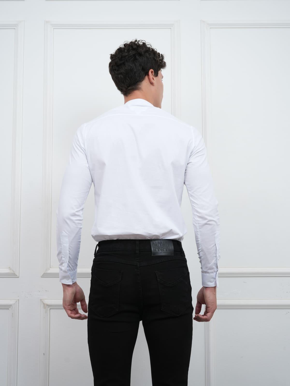 Camisa Nerú color entero color Blanco · foto 4