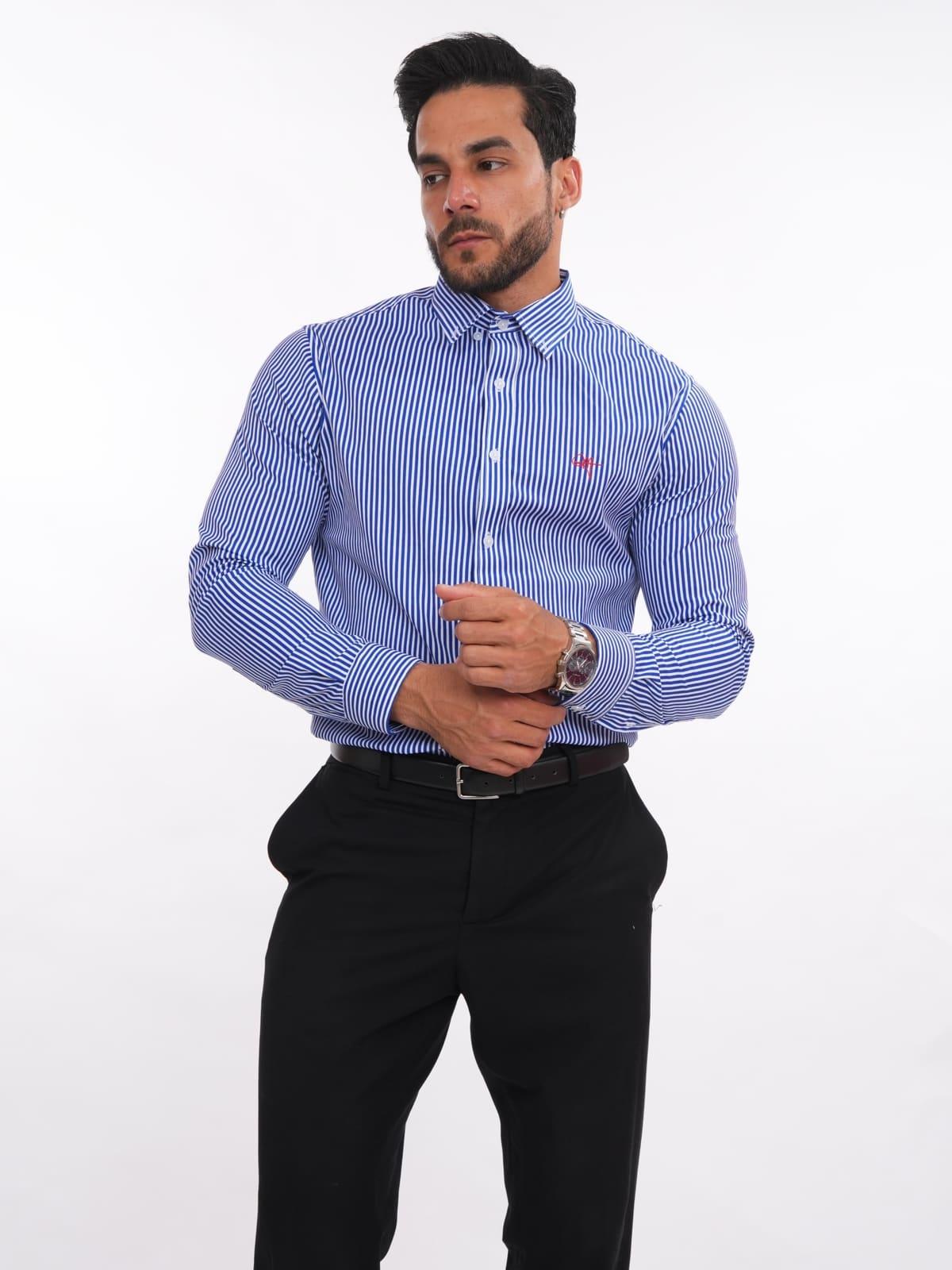 Camisa rayas color Azul italiano · foto 2