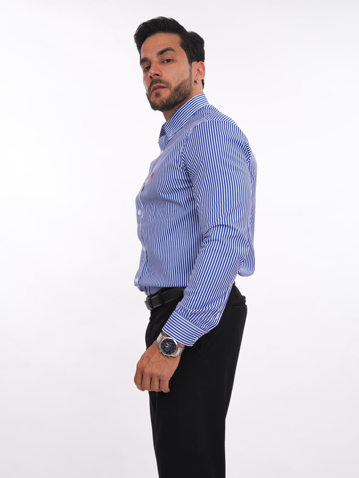 Camisa rayas color Azul italiano · foto 3